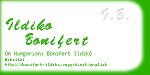 ildiko bonifert business card